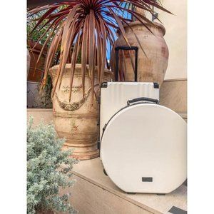 CALPAK BAYE White/Croc Small Hat box Luggage